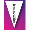 60' Stock Digitally Printed Message Pennant String-Welcome